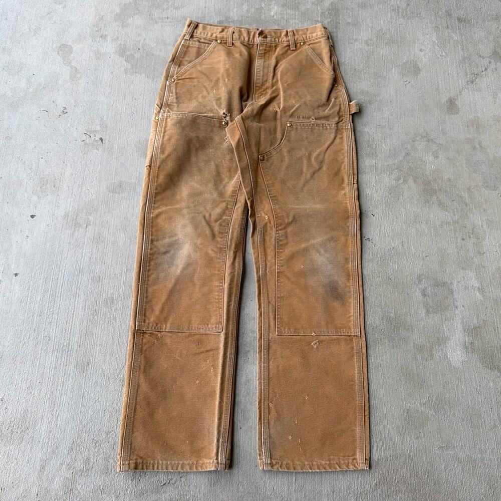Carhartt brown double knee work wear carpenter pants